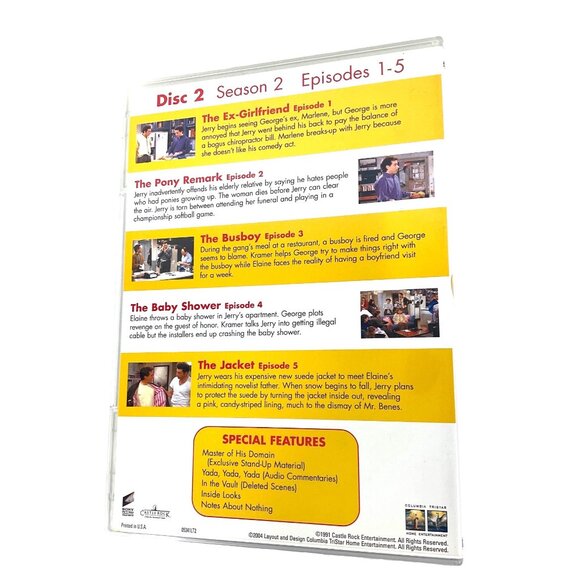 Seinfeld Volume 1 Season 1 & 2 4 DVD Disks - Picture 5 of 7